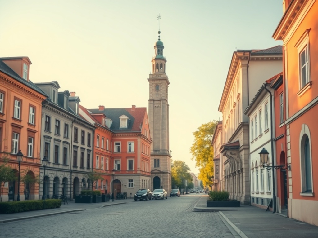 Widok na miasto Terespol z rzeką Bug w tle
